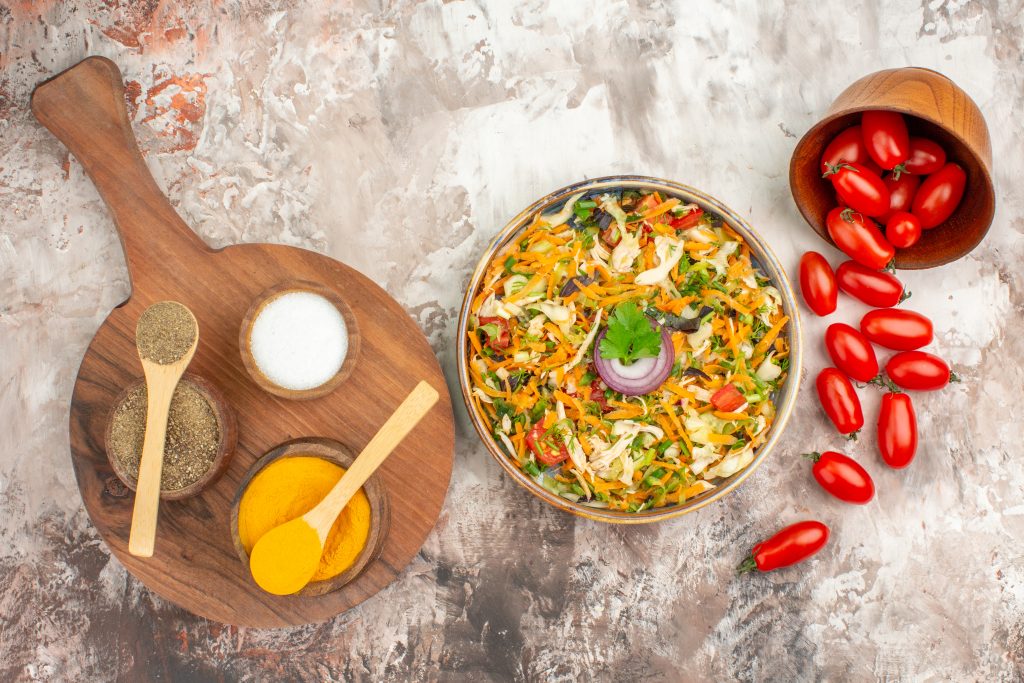 High protein snack of sprout chaat